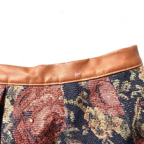 VINTAGE‎ Flying Tomato M Medium Floral Tapestry Skirt Back Zip - Picture 2 of 7